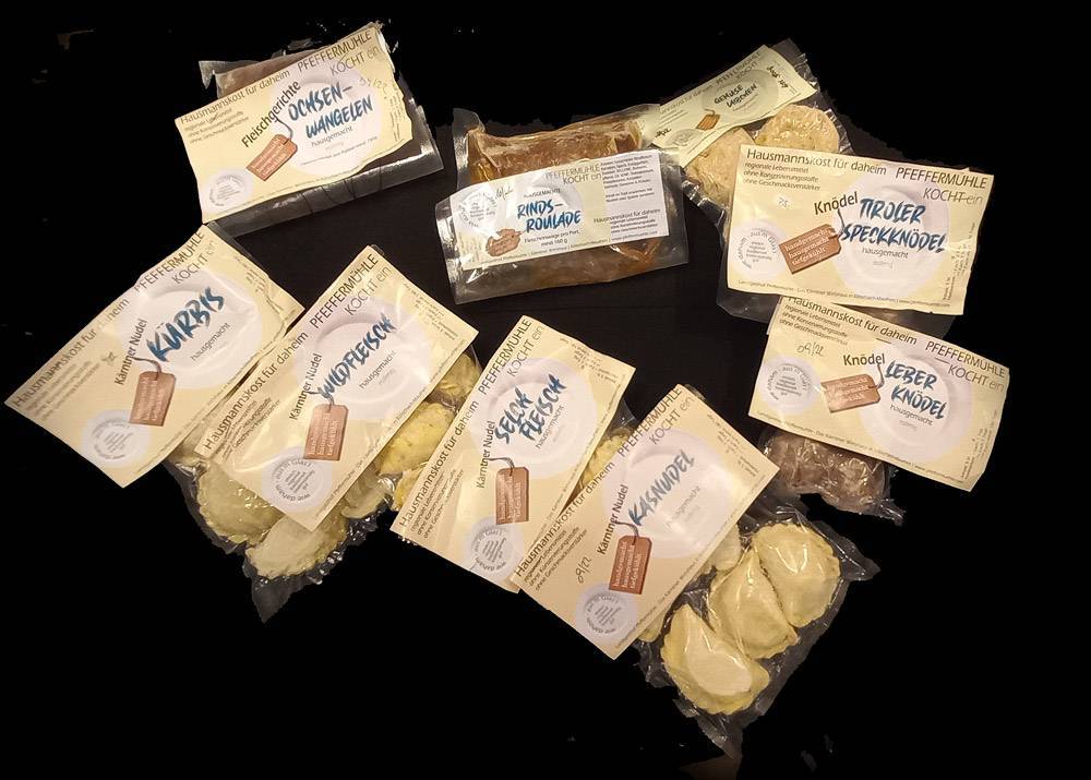 verschiedene hausgemachte Kärntner Nudel hausgemachte Kärntner Nudel